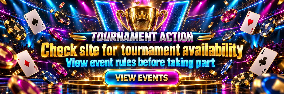 Casino trophy, chips and spotlights creating a lively WePlay88 tournament scene.